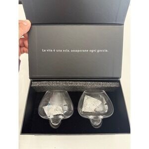 Vinasco Aequilibrium Whiskey Wine Rotating Spinning Glass x2 Clear Tasting